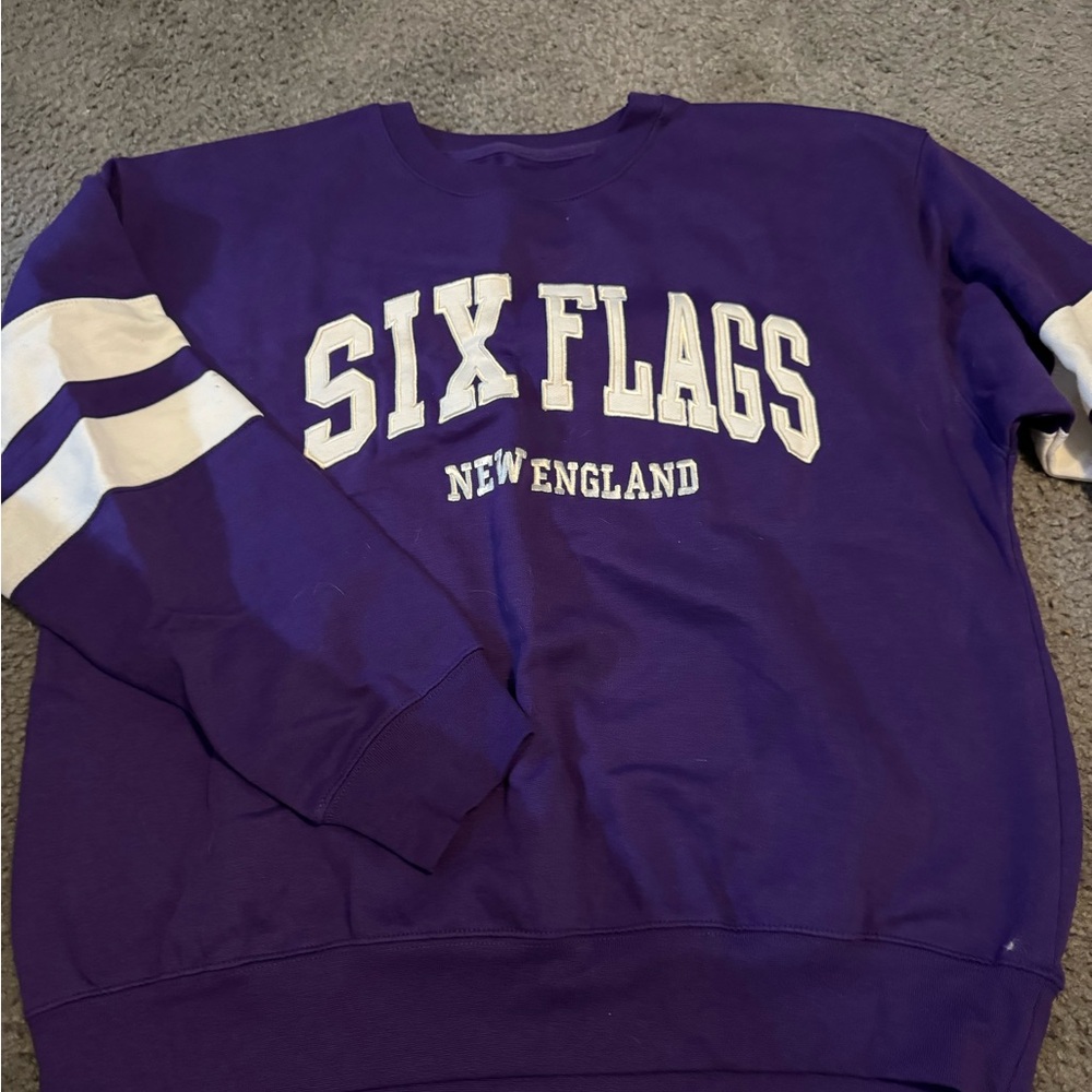 New England Women's Purple Crew Neck Sweater